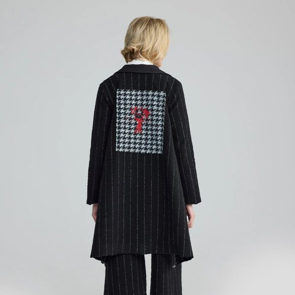 Luukaa Sunniva Miexed Media Long Jacket/Coat - Size M (2) NWT - Picture 2 of 11